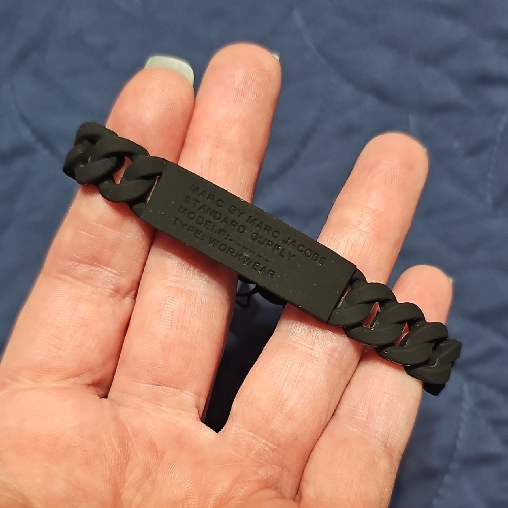 Marc by Marc Jacobs Matte Black Matte Link ID Bracelet